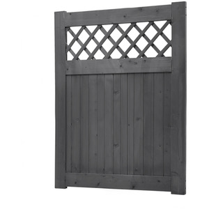 Wooden Garden Gate with Diamond Lattice - Grey / 90cm / 120cm by lifeideas