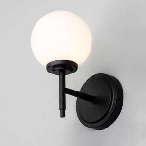 Preston Bathroom Globe Wall Light - Matte Black by Litecraft