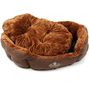 Deluxe Faux Fur Dog Bed in Chocolate Brown - Brown / XL by Actiaspet