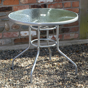 Samuel Alexander 4 Seater Garden Table And Chairs Set Dining Set With Parasol - Black & Grey by Samuel Alexander