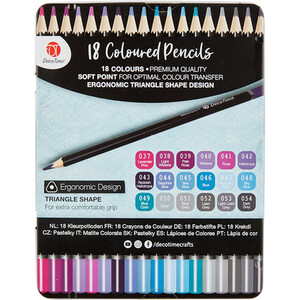 Pack of 18 Artist Colouring Pencils by Deco Time