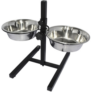 Stainless Steel Twin Bowl Set by Clever Paws