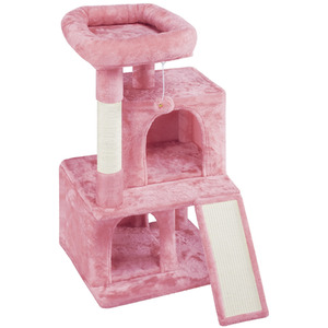 Yaheetech 91cm Cat Tree with Double Condos - Pink by Yaheetech