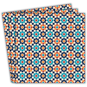Marrakesh Party Paper Napkins Vintage - BLUE by Peacock Supplies