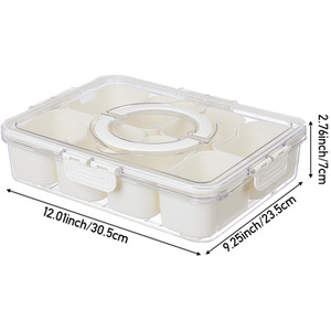 Livingandhome Multi-Compartment Fridge Storage Container by Livingandhome