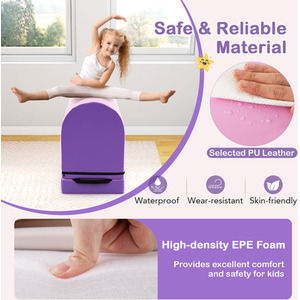 Mailbox Tumbling Mat Gymnastics Vaulting Box - Purple & Pink by Costway