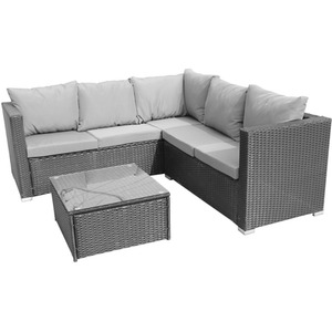 BIRCHTREE Rattan Furniture Set RFS08 - Black by BIRCHTREE