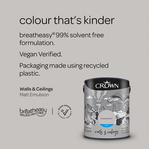 Crown Breatheasy Matt Emulsion Paint 5L - Cloud Burst by Crown Paints