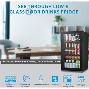 99L Freestanding Beer Fridge - Black by Comfee