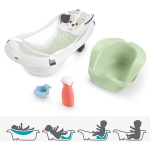 Baby to Toddler Bath 4 in 1 Slingn Seat Tub 2 Toys Puppy Perfection - Multicolour by Fisher Price
