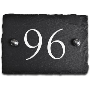 Rustic Slate Number 96 - Black by The House Nameplate Company