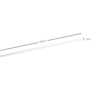 HOMCOM 6ft Modern Antique Style Sliding Door Set Kit - White by HOMCOM