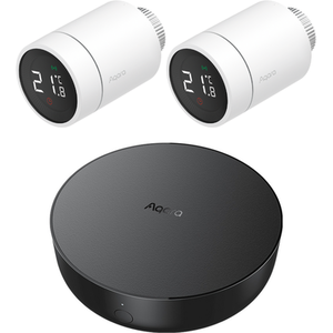 Smart Home Radiator Thermostat Twin Pack with Aqara Smart Hub - White by Aqara