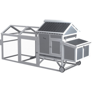 Large Wooden Chicken Coop with Nesting Box - White by Actiaspet