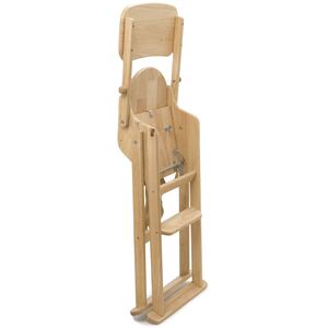 Deluxe Putaway Folding Wooden High Chair - Natural by Safetots