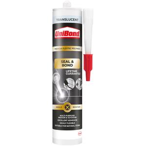 Unibond Seal and Bond Sealant Cartridge Translucent Multi Purpose Adhesive, 291g - Buy 1 by Unibond
