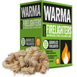 Blue Bag Lumpwood Restaurant Charcoal with 1 Box of Firelighters - Black by Warma