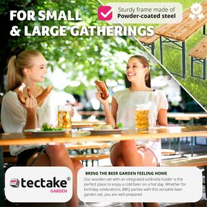 Picnic Bench Set - Brown by tectake