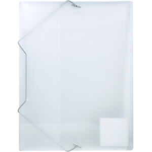 Recycled PP Elasticated Folder - White