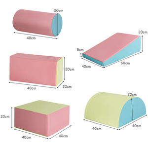 5-Piece Foam Baby Climb and Crawl Activity Play Set - Pink by Costway