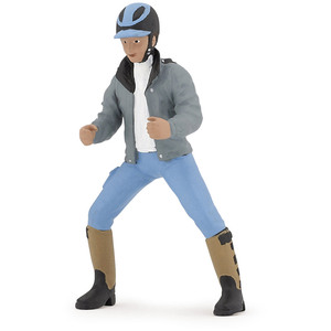 PAPO Horse and Ponies Young Rider Toy Figure - Black by PAPO