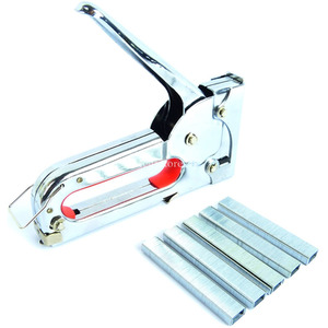 Staple Gun Upholstery DIY Powerful Tacker 1000 Staples Included - Silver by HyFive