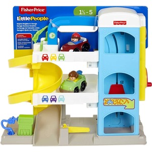 Little People Helpful Neighbors Garage with 2 Wheelies Vehicles - Multi by Fisher Price