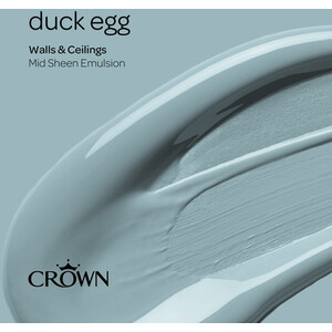 Crown Walls and Ceilings Mid Sheen Emulsion - Duck Egg / 2.5l by Crown Paints