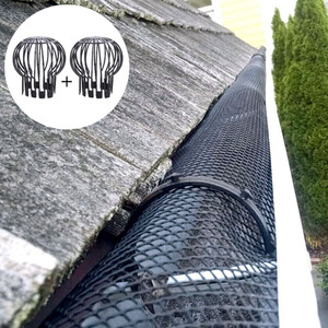 10m Gutter Mesh and 2 Guards by Garden Mile