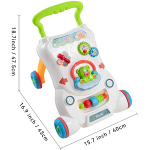 Kidkid 2-in-1 Baby Walker with Music and Light - Green by Kidkid