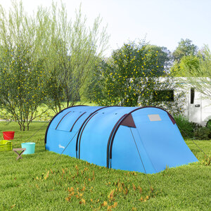 Outsunny 2 Room Camping Tent for 3-4 Man, 3000mm Waterproof by Outsunny