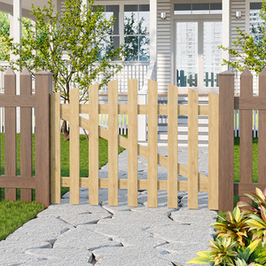 Outdoor Wooden Garden Gate Fence Door with Latch by lifeideas