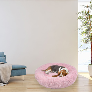 Fluffy Dog Bed in Pink - Pink / L by Actiaspet
