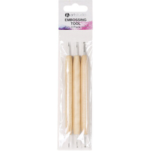 Pack of 3 Craft Embossing Tools by Art Studio