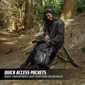 Heavy Duty Waterproof Rucksack 45L-90L - Black / 33cm by MoverX