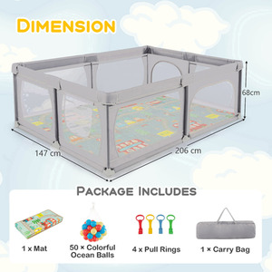 Baby Activity Center Baby Playpen with Mat by Costway