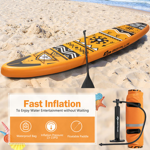 Costway Inflatable Stand Up Paddle Board-Orange - Orange by Costway