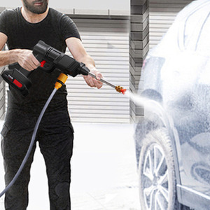 Handheld Electric Pressure Washer with Dual Batteries - Black by komore