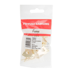 Picture Hooks And Pins - Brass / 2.5kg by Hiatt