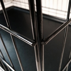 Pet Cage Folding Lockable Dog Black - Black / 18 Inch (1 Door) by FoxHunter