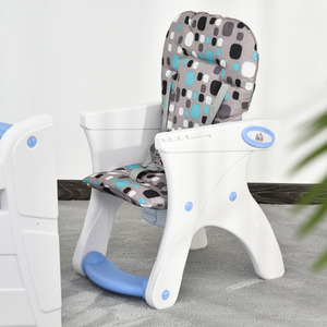 2-in-1 Convertible Baby High Chair Booster Seat - Blue by HOMCOM