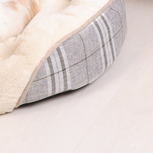 Orthopedic Donut Dog Bed - Grey Tweed Small Medium - Grey by NOAHS ARK