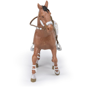 PAPO Horse and Ponies Winter Riding Girl Horse Toy Figure - Black by PAPO