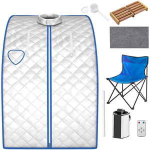 3L Portable Steam Sauna Full Body Detox Therapy Tent - Silver by Costway