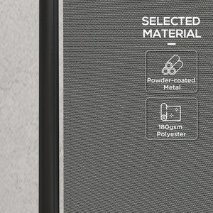 Outsunny Metal Garden Screen with Wheels - Grey by Outsunny