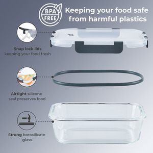 Neo 7 Piece Glass Food Storage Containers by Neo