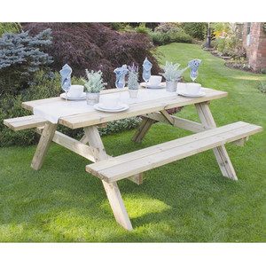 Rectangular Picnic Table - Natural by Forest