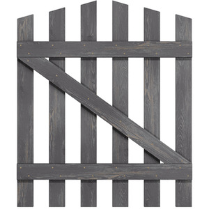 Solid Wood Garden Gate with Z-Shaped Structure by Livingandhome