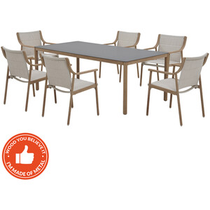 Newmarket 6 Seater Dining Set - Cream by Malay