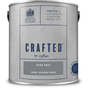Crown Crafted Suede Textured Paint - Dark Grey by Crown Paints